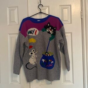 Vintage Cat and Mouse Sweater